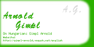 arnold gimpl business card